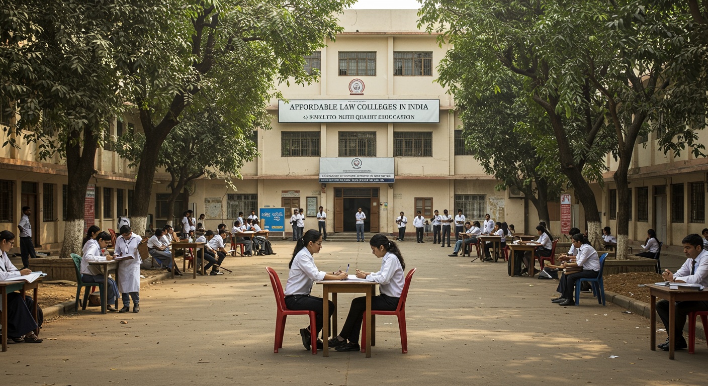 Affordable Law Colleges in India with Quality Education illustration