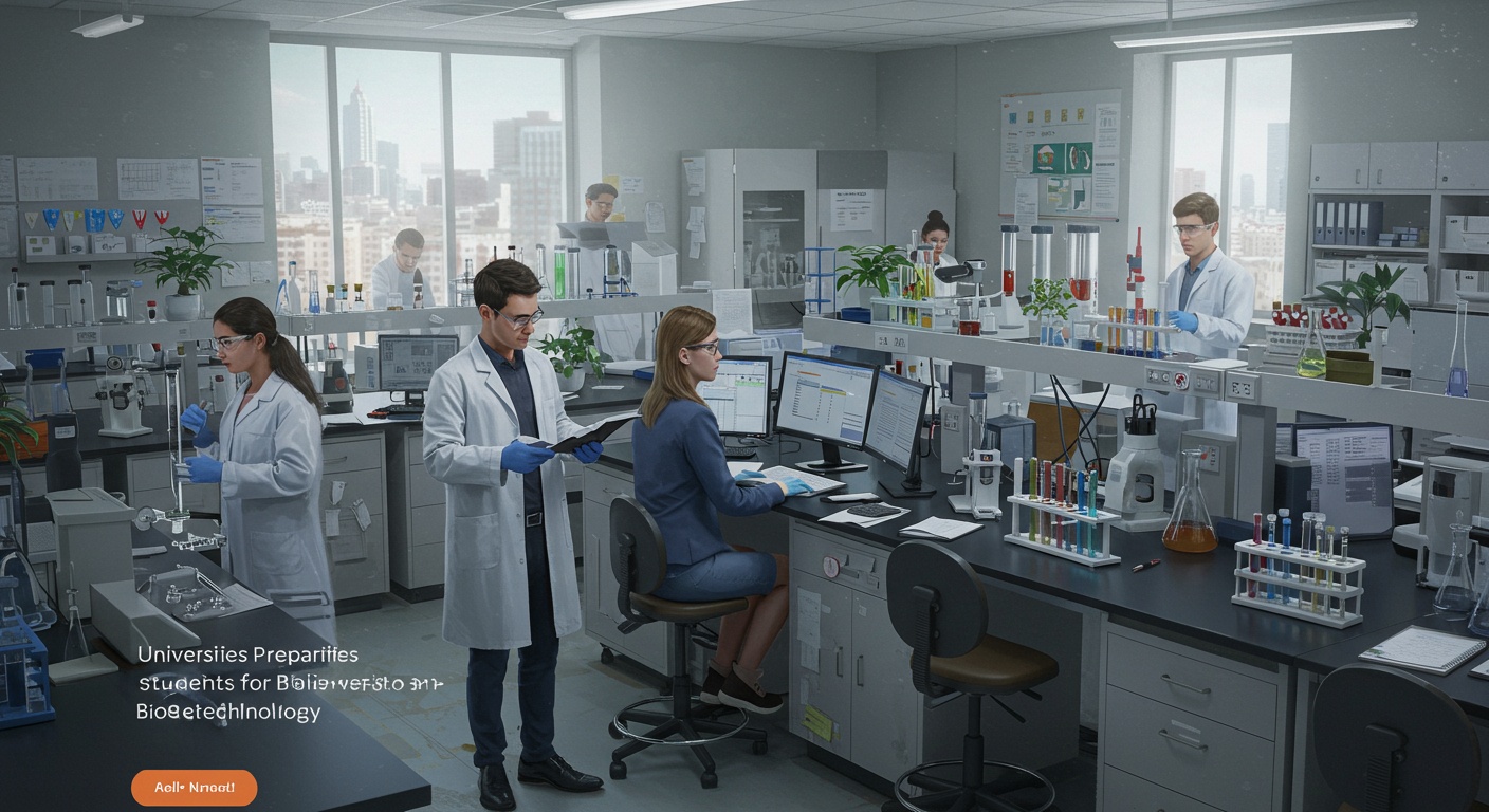 Universities Preparing Students for Emerging Careers in Biotechnology illustration