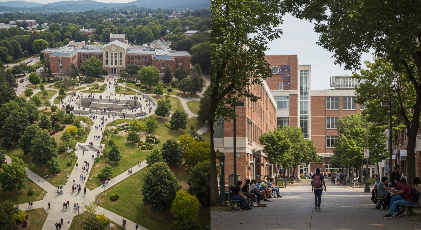 Big Campus, Big Opportunities: Public University vs. Small College Benefits illustration