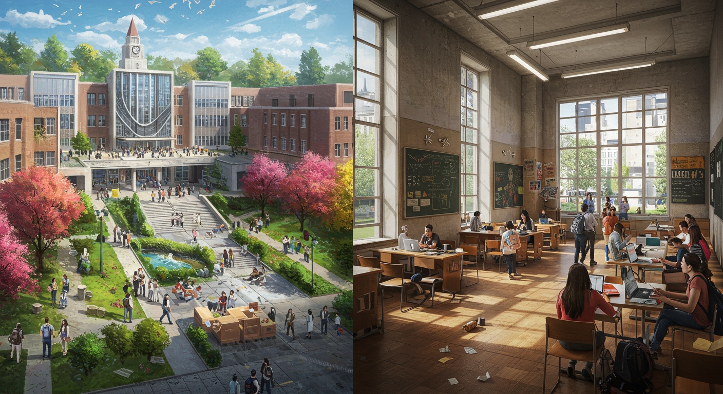 Big Campus or Cozy College? Weighing Public University Benefits Against Small Institution Advantages illustration