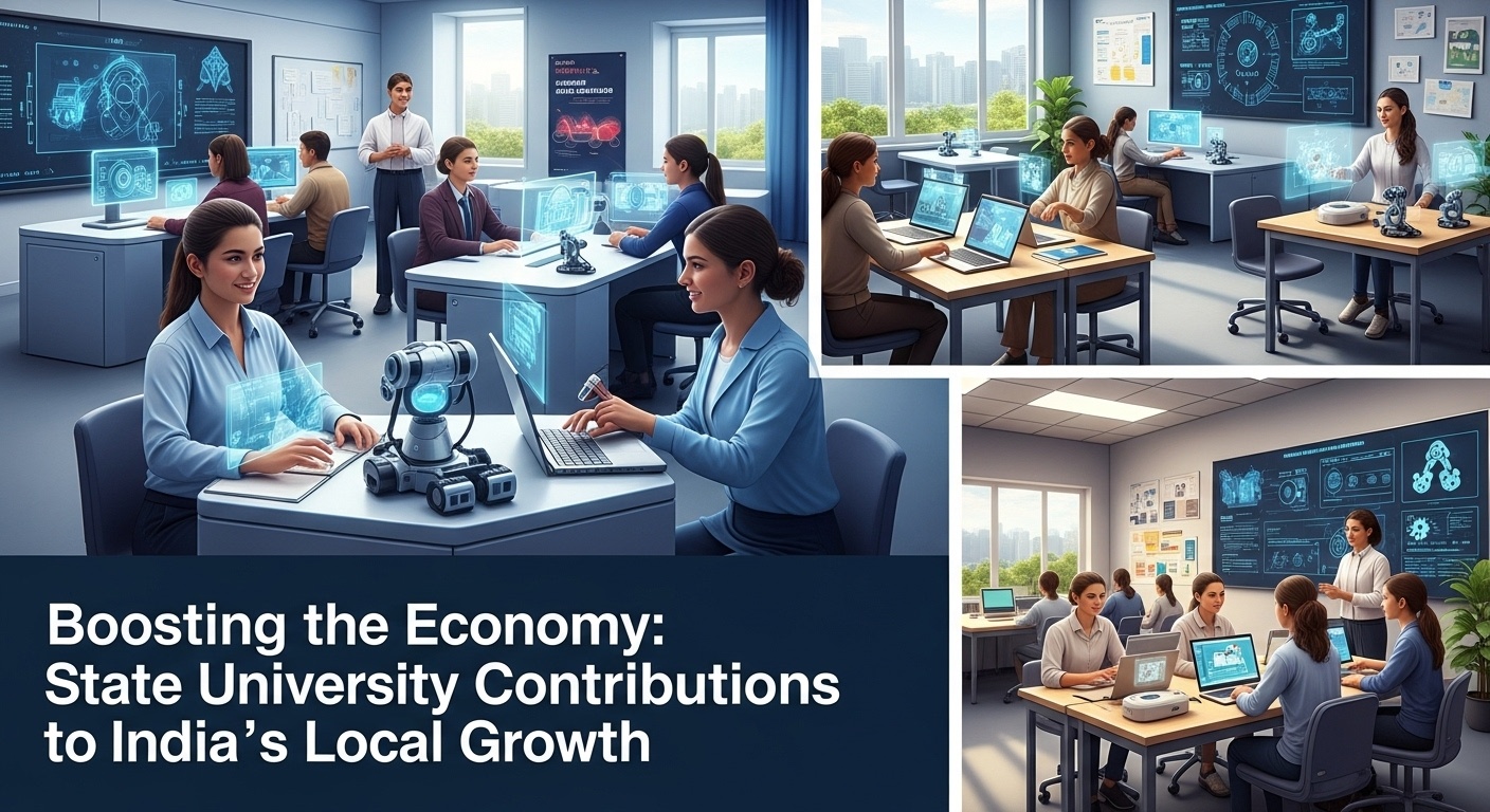 Boosting the Economy: State University Contributions to India's Local Growth illustration