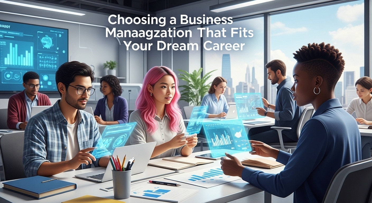 Choosing a Business Management Specialization That Fits Your Dream Career illustration