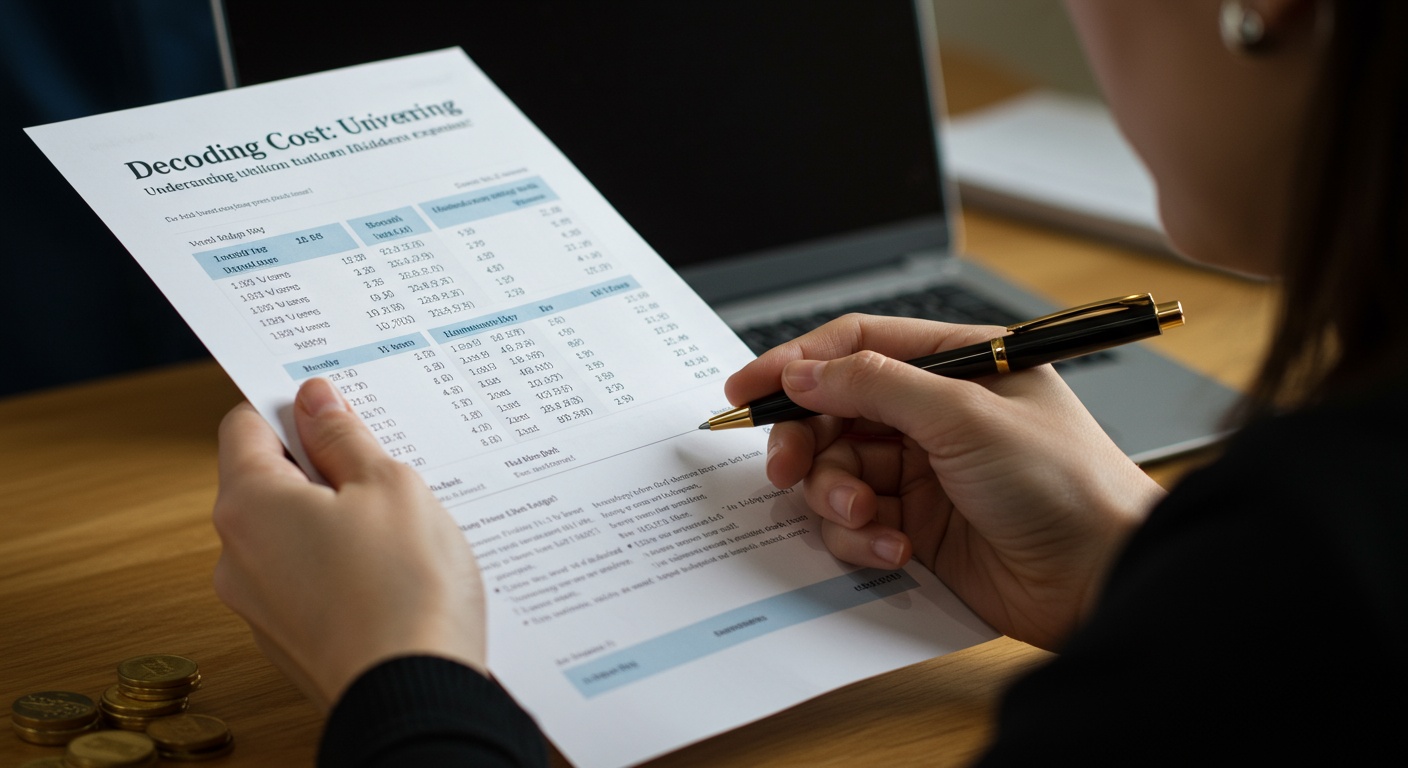 Decoding Costs: Understanding University Tuition Fees and Hidden Expenses illustration