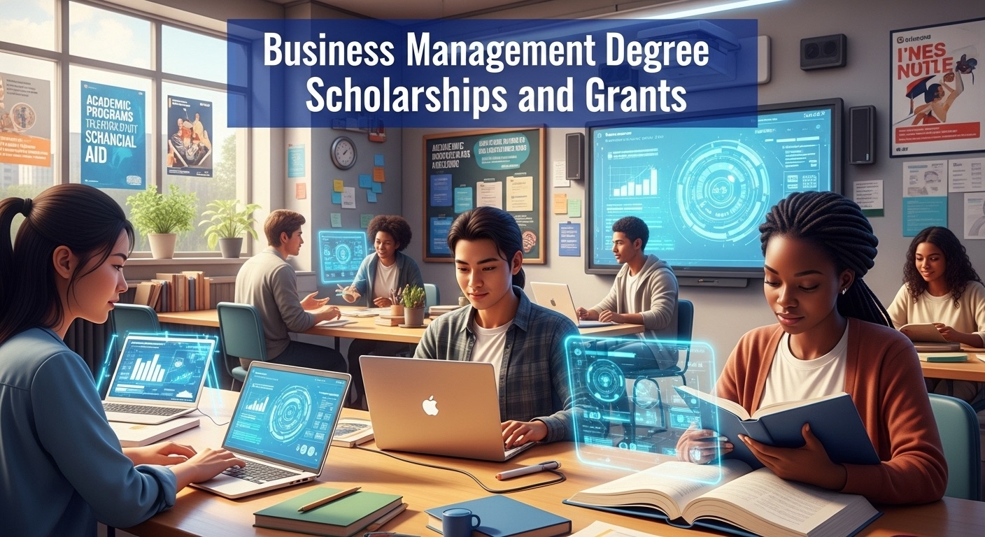 Funding Your Future: Business Management Degree Scholarships and Grants illustration
