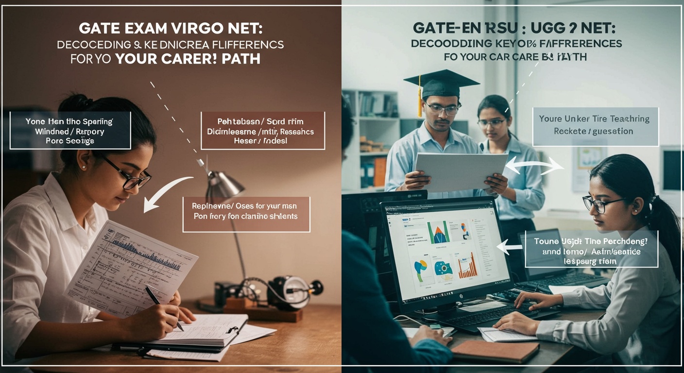 GATE Exam Versus UGC NET: Decoding Key Differences for Your Career Path illustration