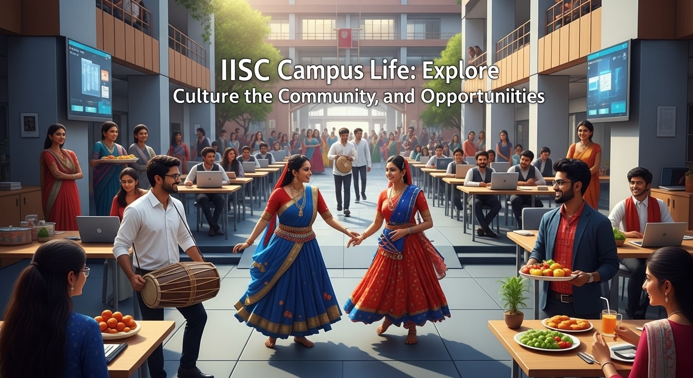IISc Campus Life: Exploring the Culture, Community, and Opportunities illustration