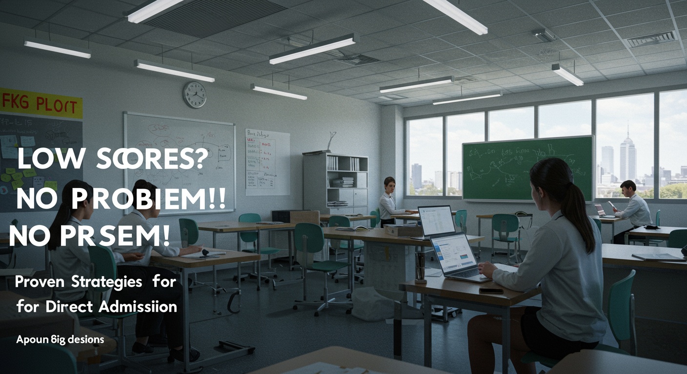 Low Scores? No Problem! Proven Strategies for Direct University Admission illustration