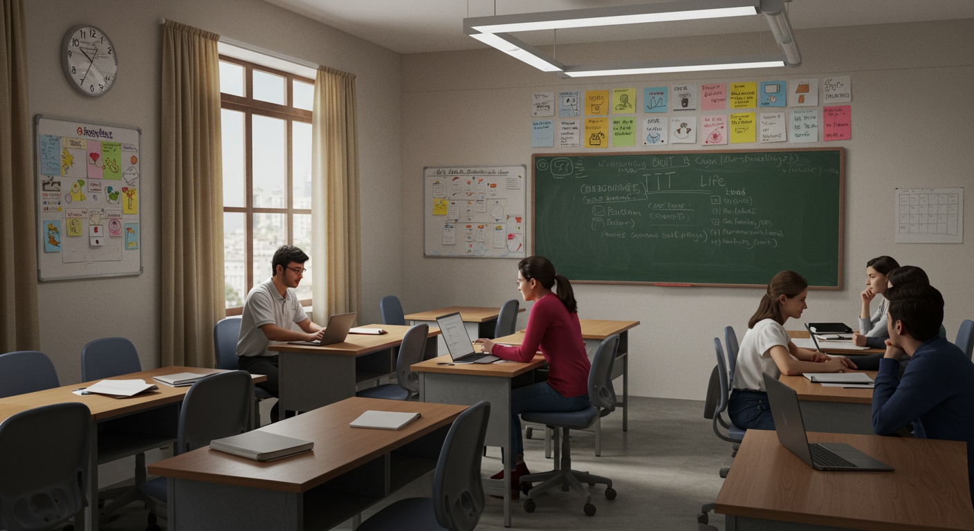 Navigating IIT Hostel Life: Practical Solutions for Freshers' Common Challenges illustration