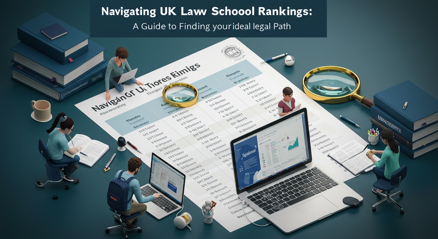 Navigating UK Law School Rankings: A Guide to Finding Your Ideal Legal Path illustration