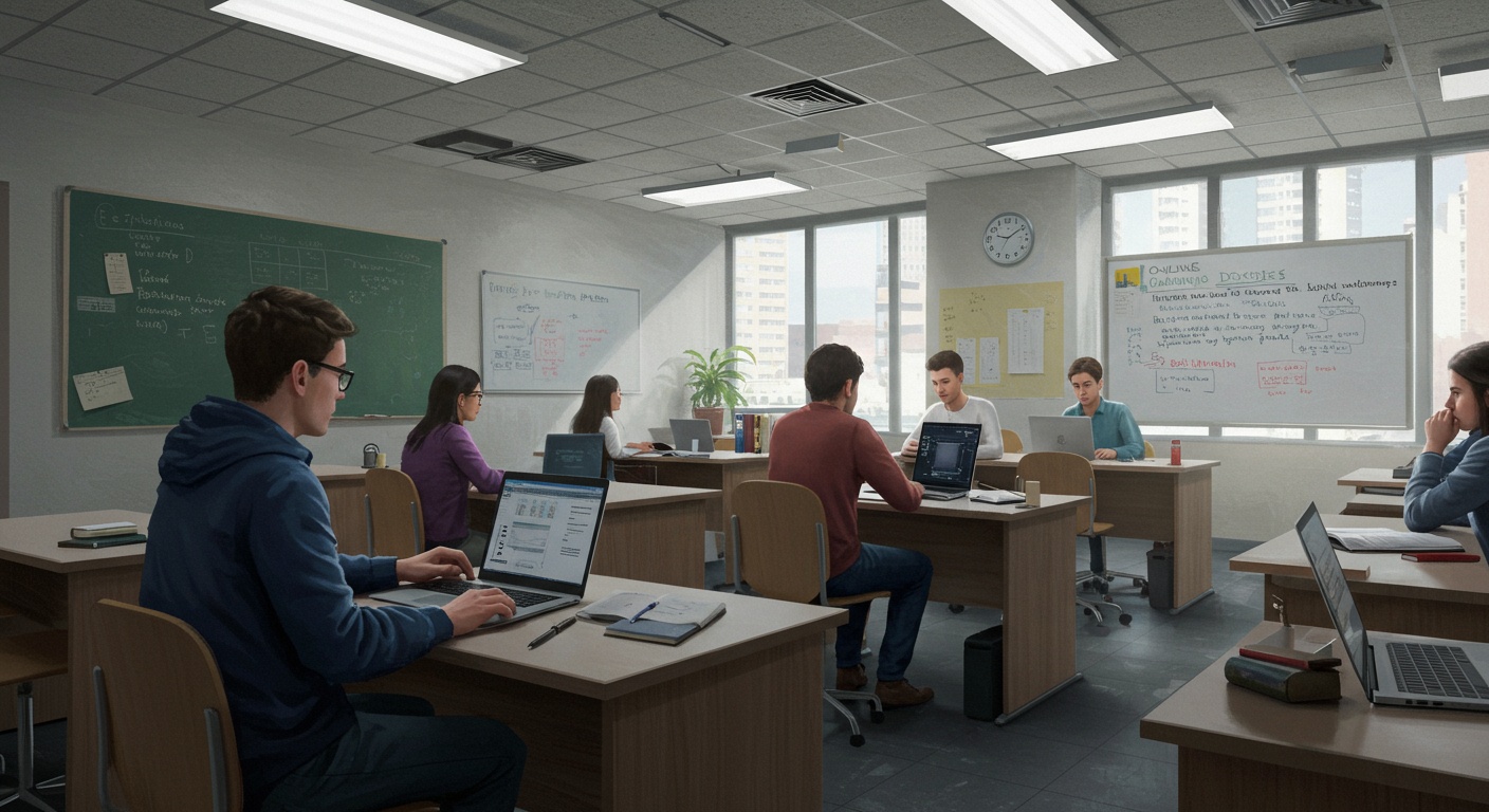 Online Learning Decoded: Navigating the Advantages and Disadvantages of Digital University Courses illustration