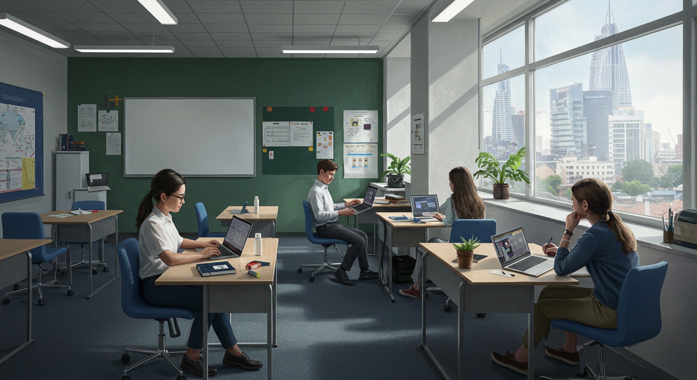 Online Learning Revolution: The Future Of University Education Trends illustration