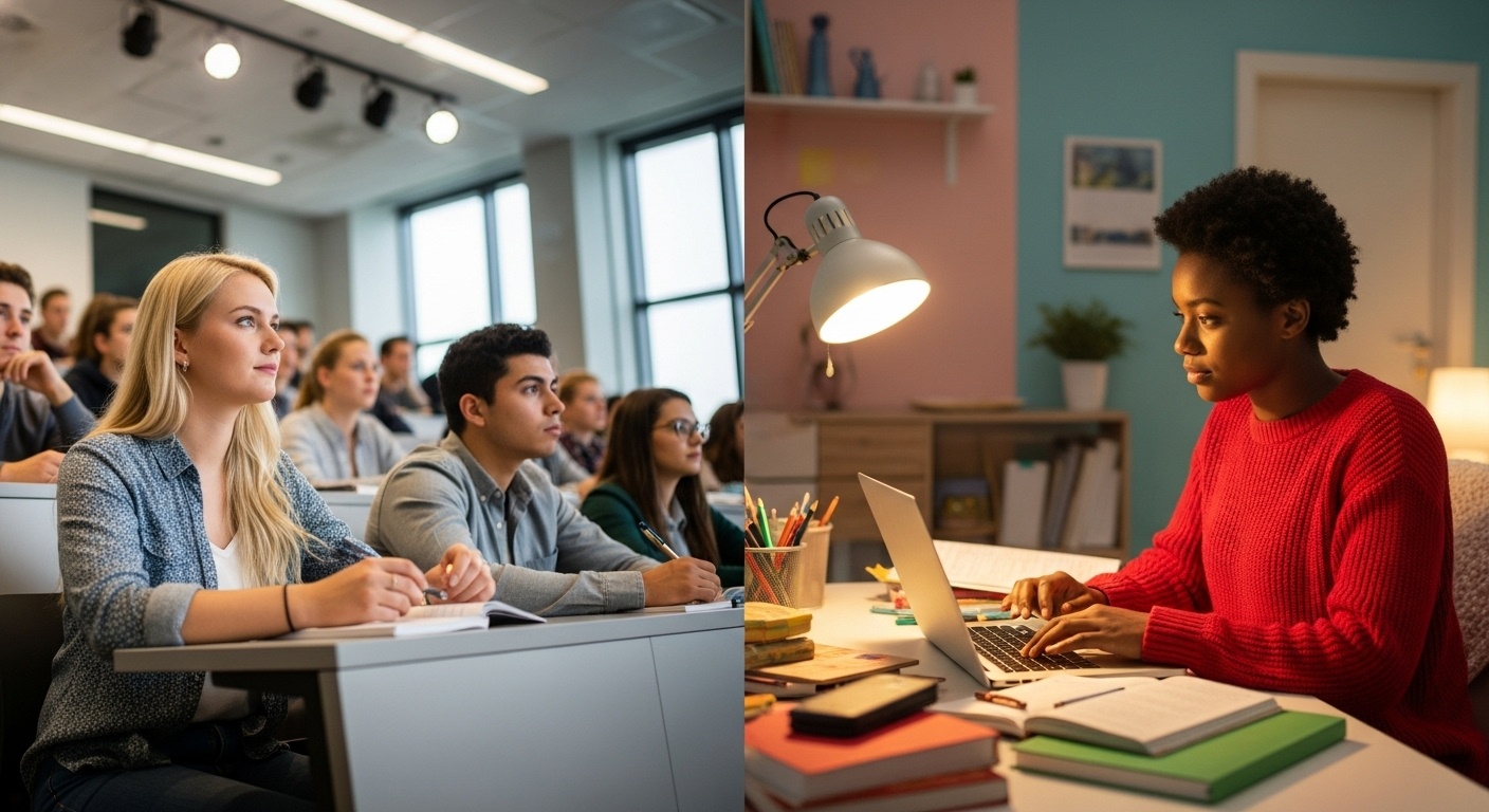 Online Vs. In-Person Engineering Degrees: Which Path Is Right for You? illustration