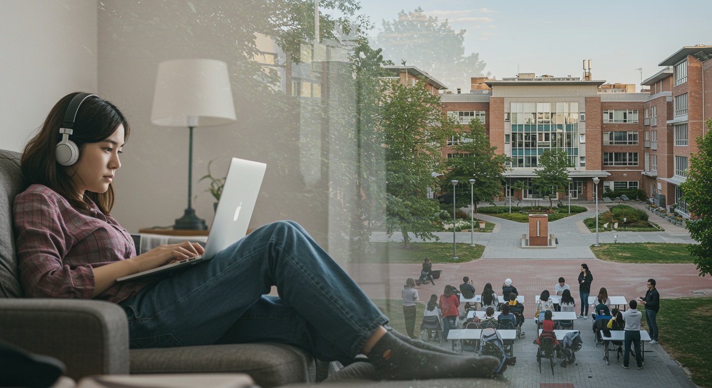 Online vs. On-Campus: Are Digital University Courses Truly More Affordable for Students? illustration