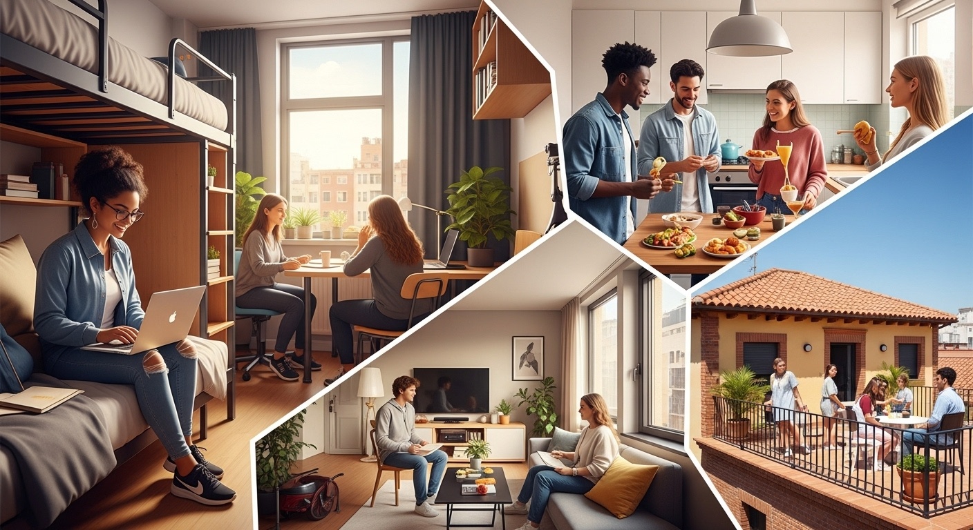 Student Accommodation in Spain: Finding Your Ideal University Home illustration