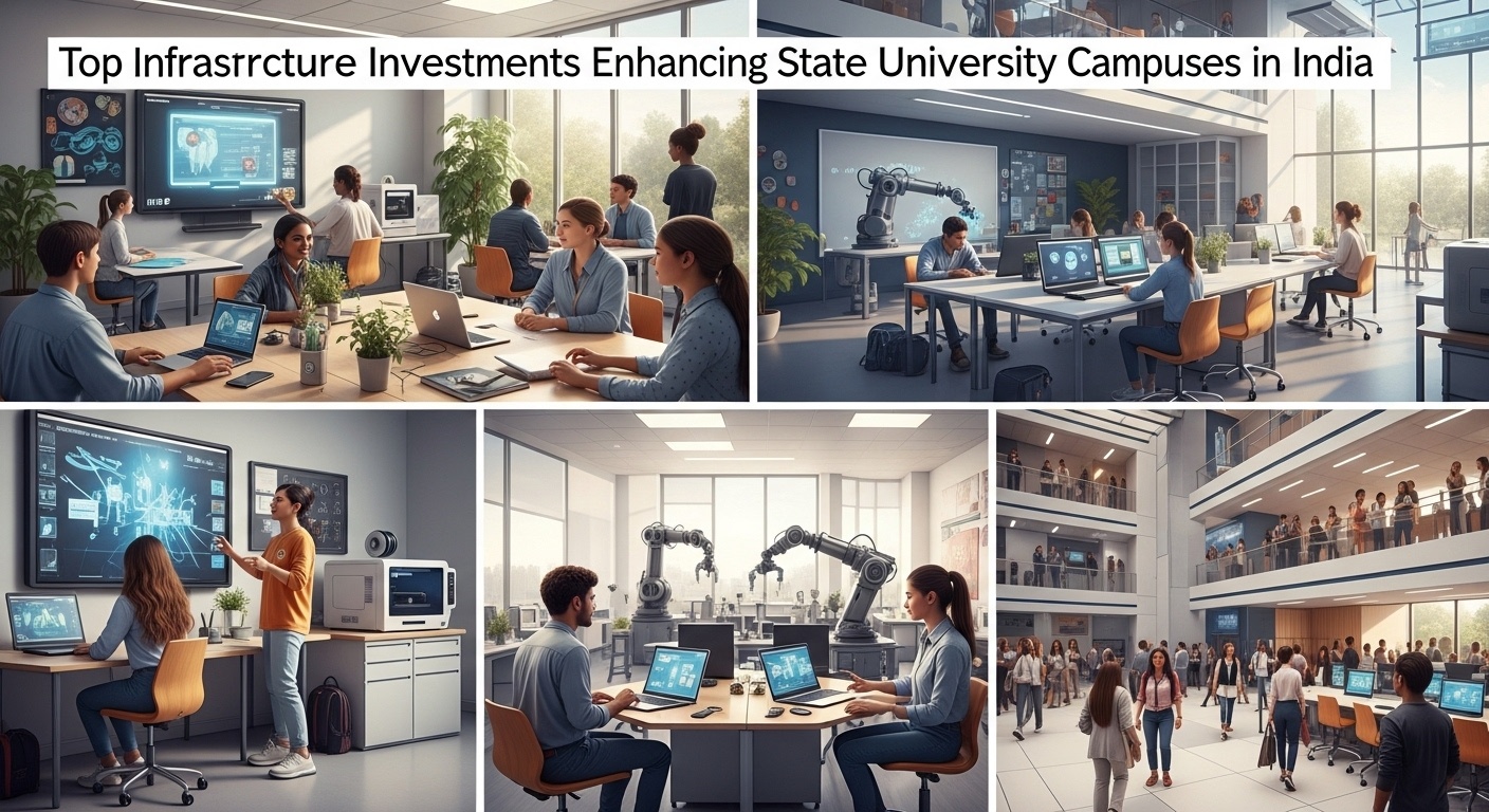 Top Infrastructure Investments Enhancing State University Campuses in India illustration