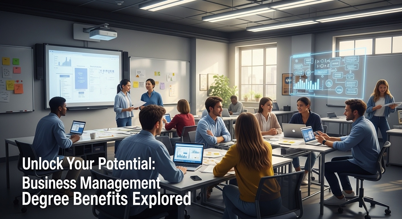 Unlock Your Potential: Business Management Degree Benefits Explored illustration