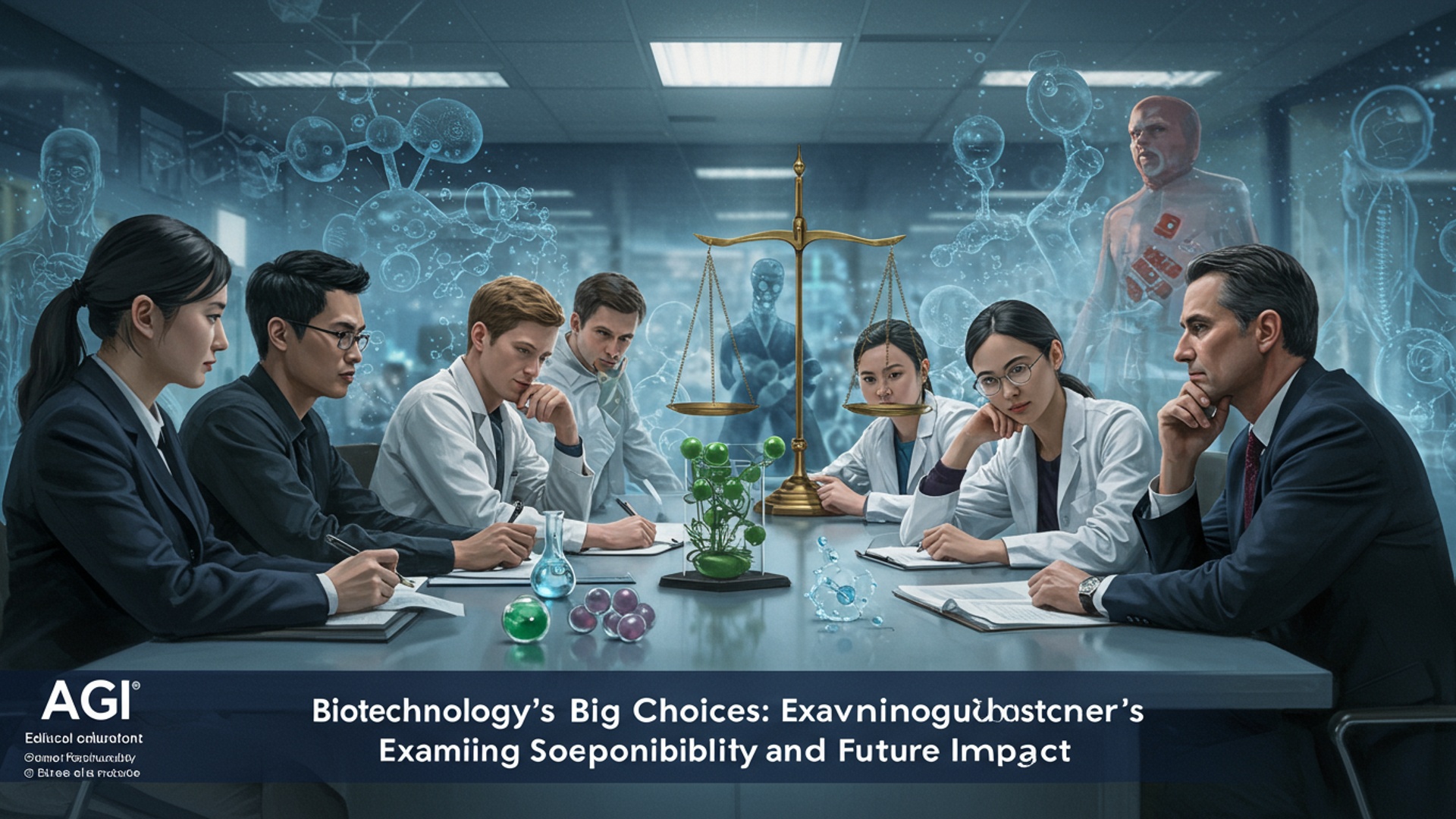 Biotechnology's Big Choices: Examining Society's Responsibility and Future Impact illustration