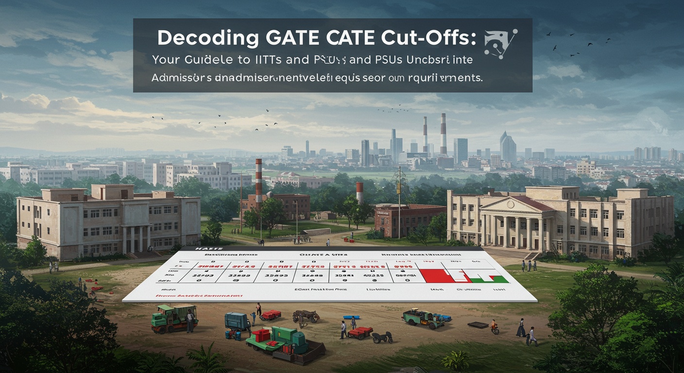 Decoding GATE Cut-Offs: Your Guide to IITs and PSUs Admission Requirements illustration