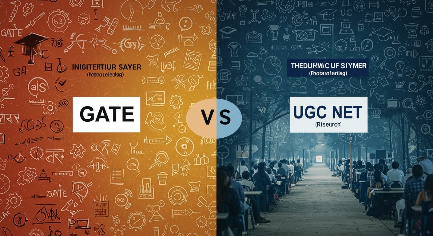 GATE Versus UGC NET: A Comprehensive Comparison for Your Academic and Career Path illustration