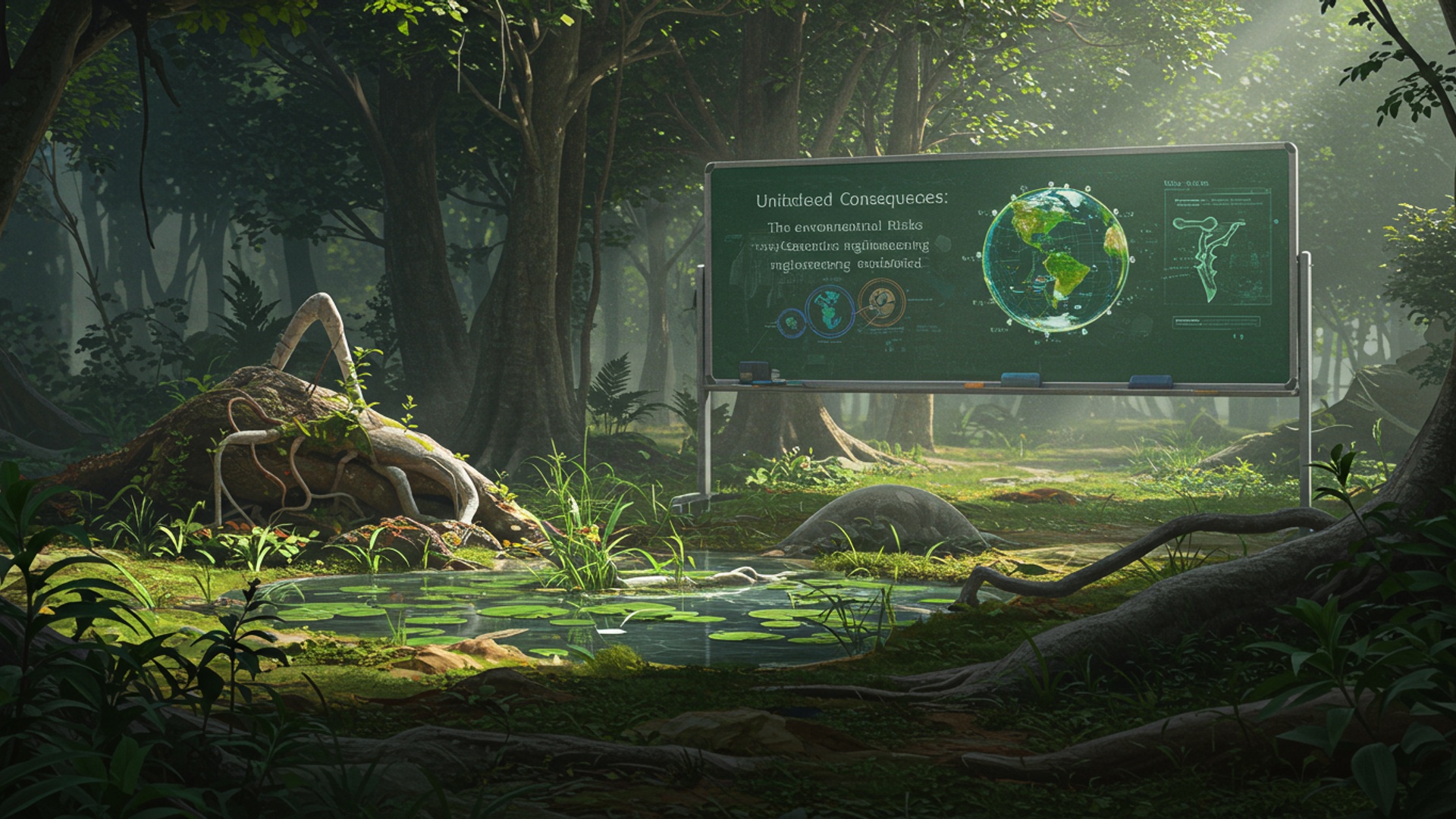 Unintended Consequences: The Environmental Risks of Genetic Engineering Explored illustration
