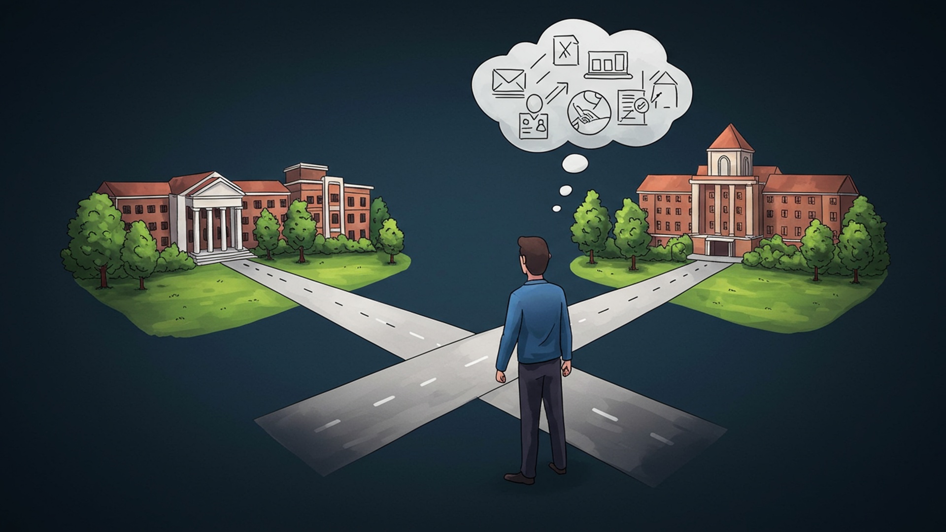 Deciding Your MBA Path: Crucial Factors for Selecting the Right Program for Your Career illustration