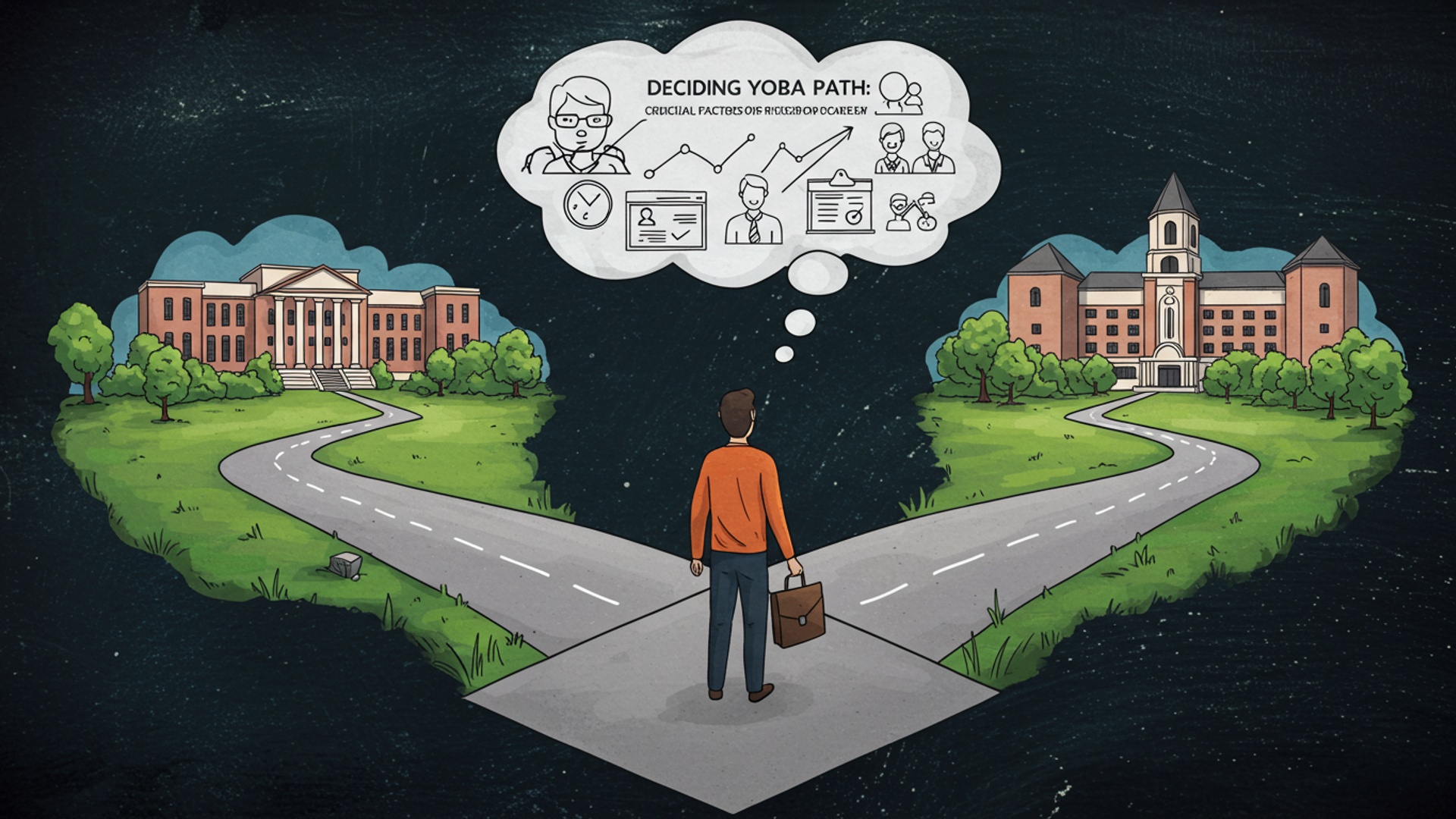 Deciding Your MBA Path: Crucial Factors for Selecting the Right Program for Your Career illustration