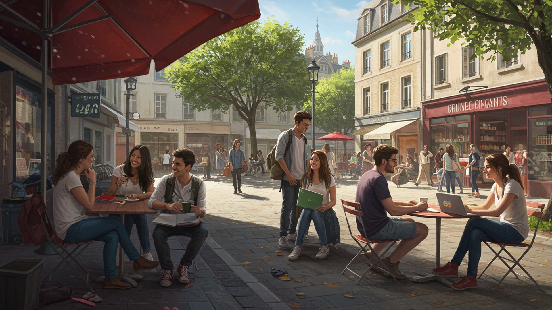Experiencing Student Life in France: Culture, Activities. Making New Friends illustration