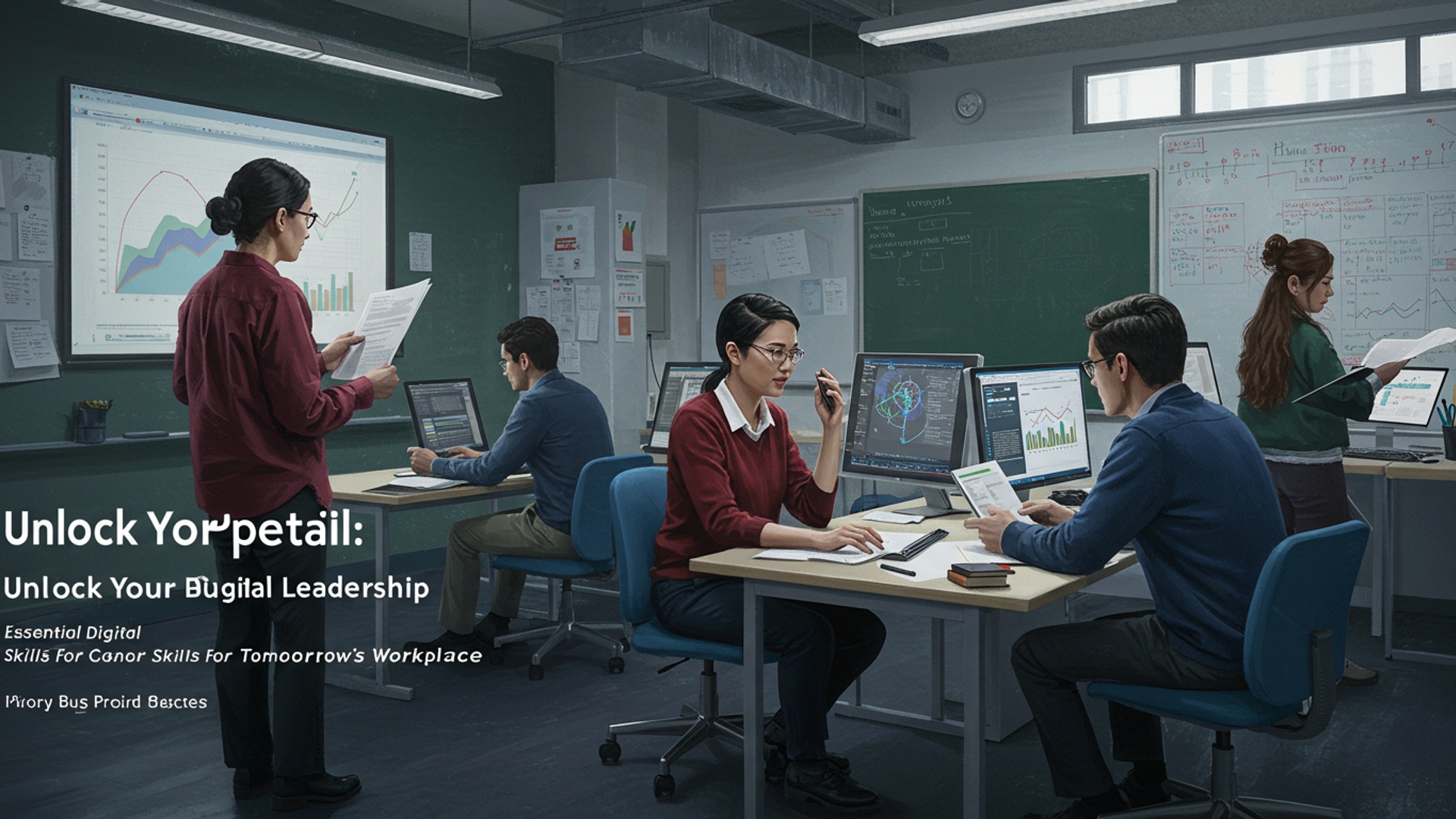 Unlock Your Potential: Essential Digital Leadership Skills for Tomorrow's Workplace illustration
