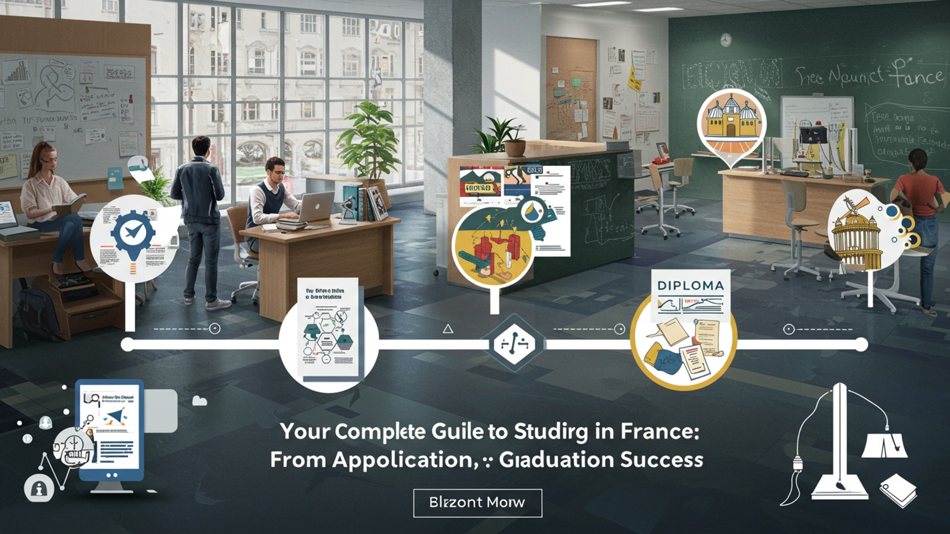 Your Complete Guide to Studying in France: From Application to Graduation Success illustration