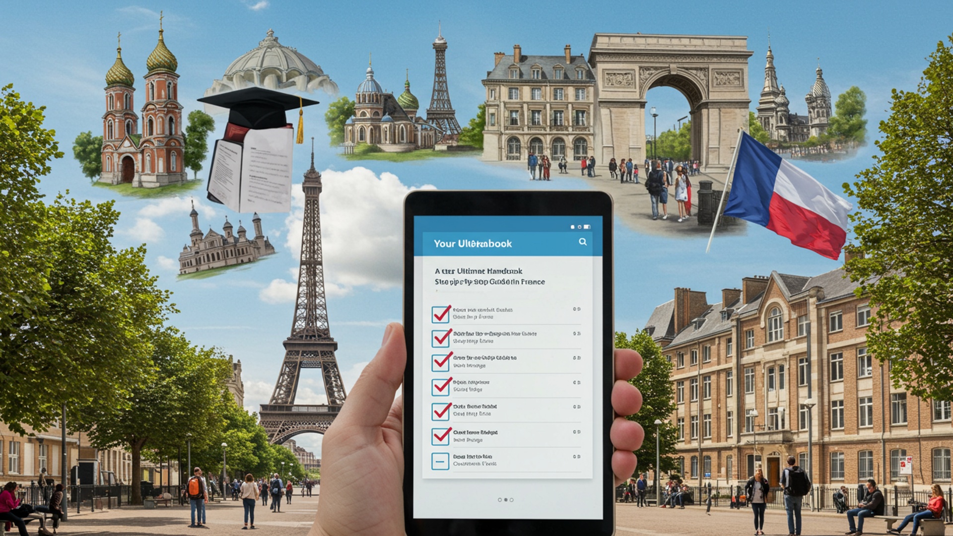 Your Ultimate Handbook: A Step-by-Step Guide to Studying in France illustration