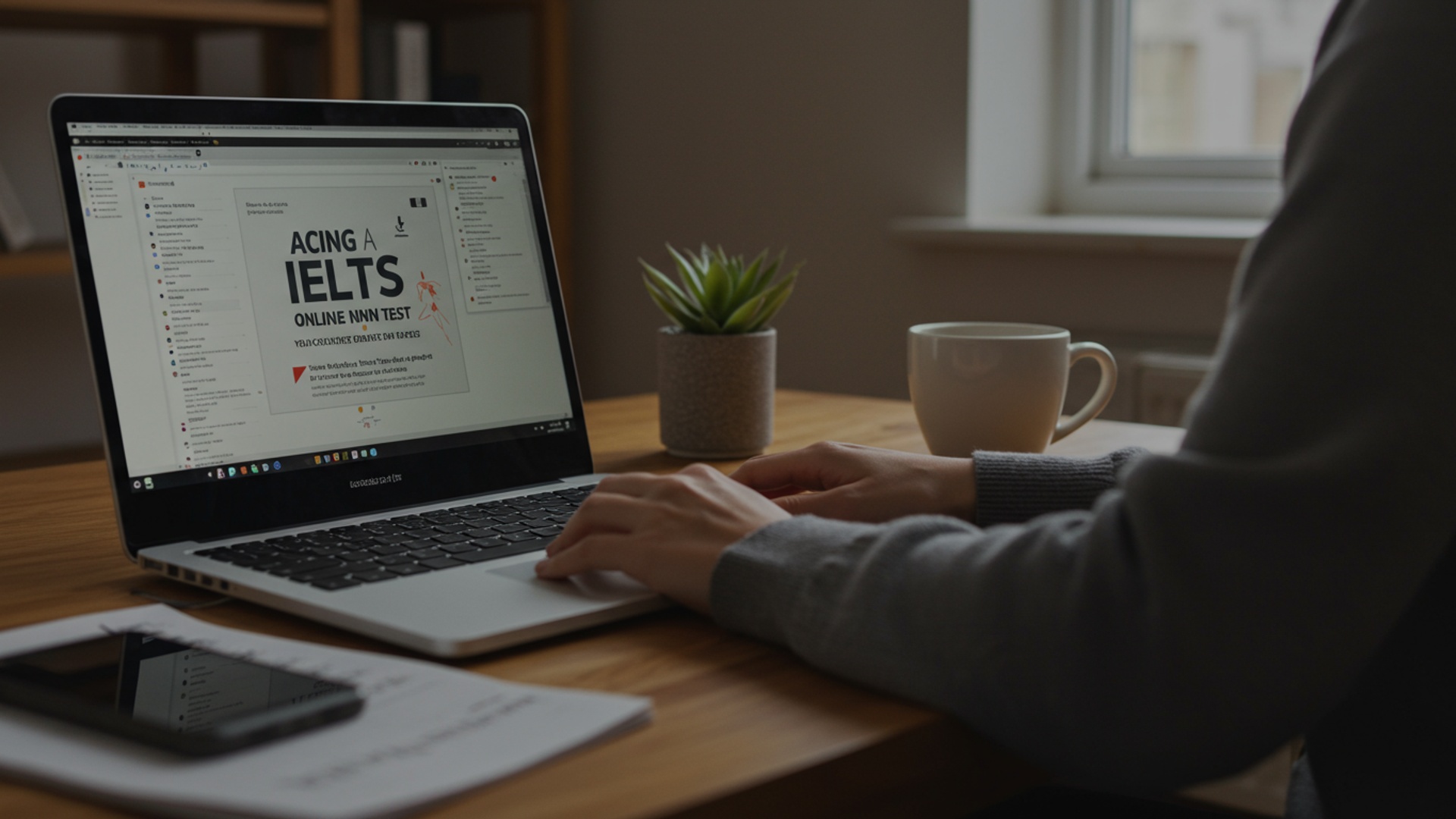 Acing the IELTS Online Test: Your Complete Guide to Success from Home illustration