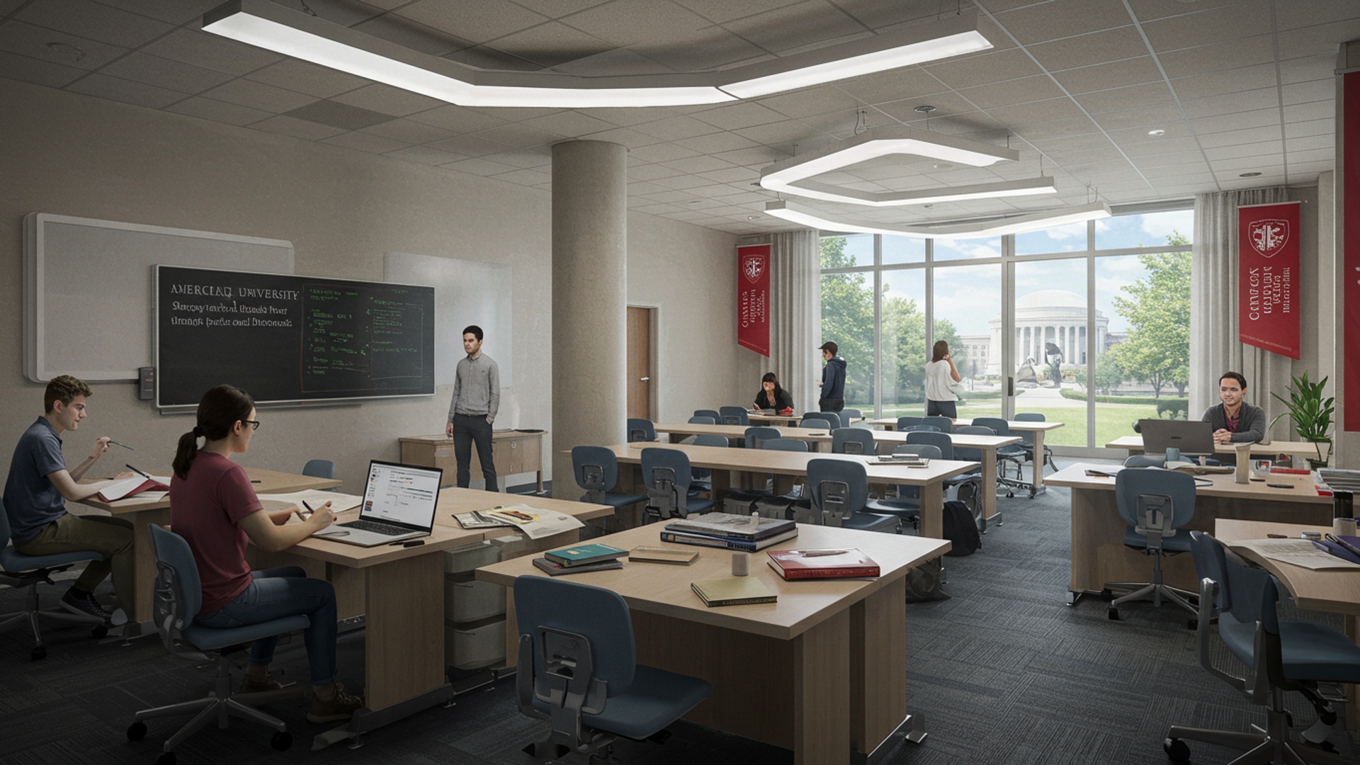 American University: Shaping Tomorrow's Global Leaders through Public Service and Diplomacy illustration