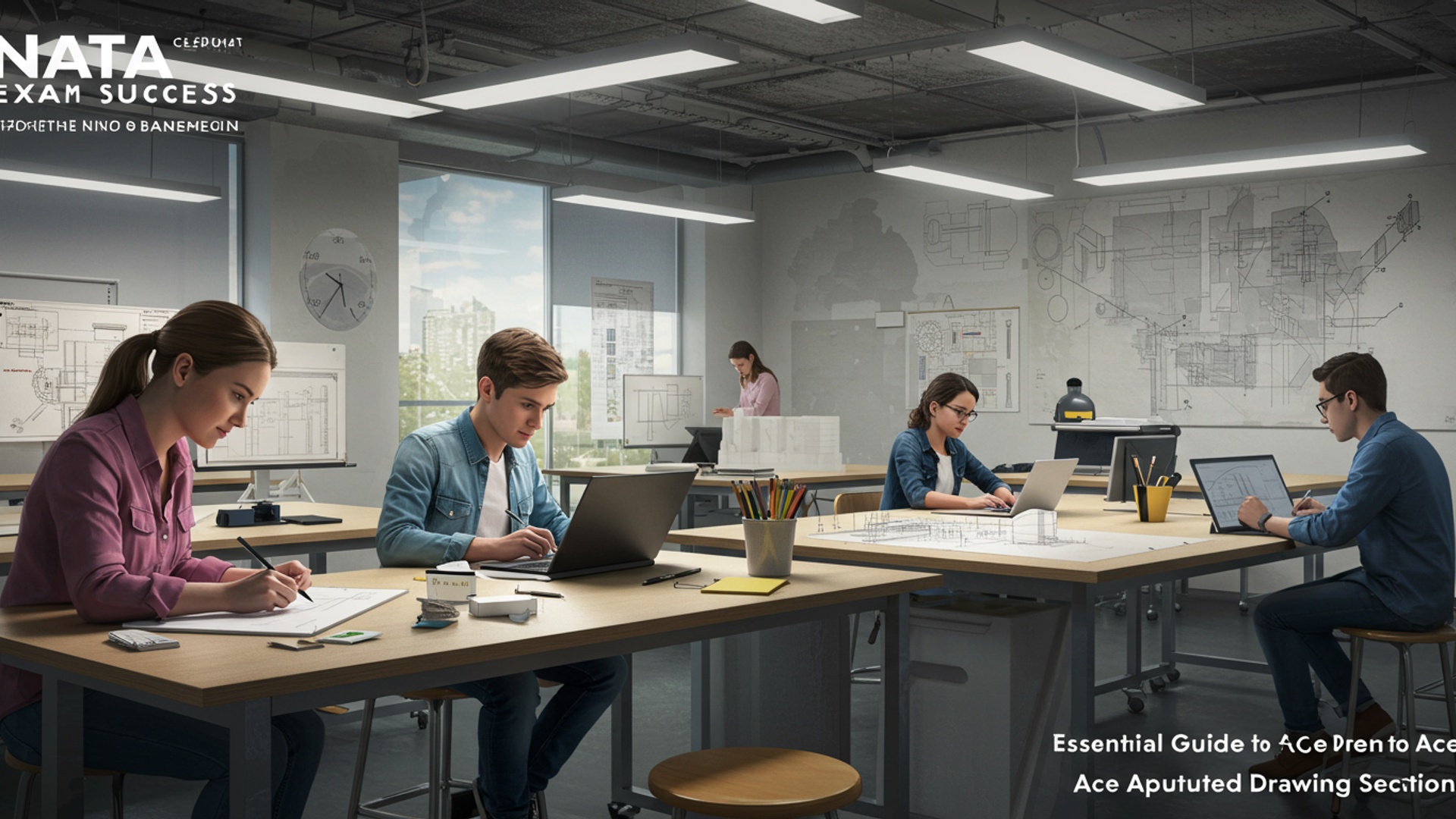 NATA Exam Success: Essential Guide to Ace Aptitude and Drawing Sections illustration
