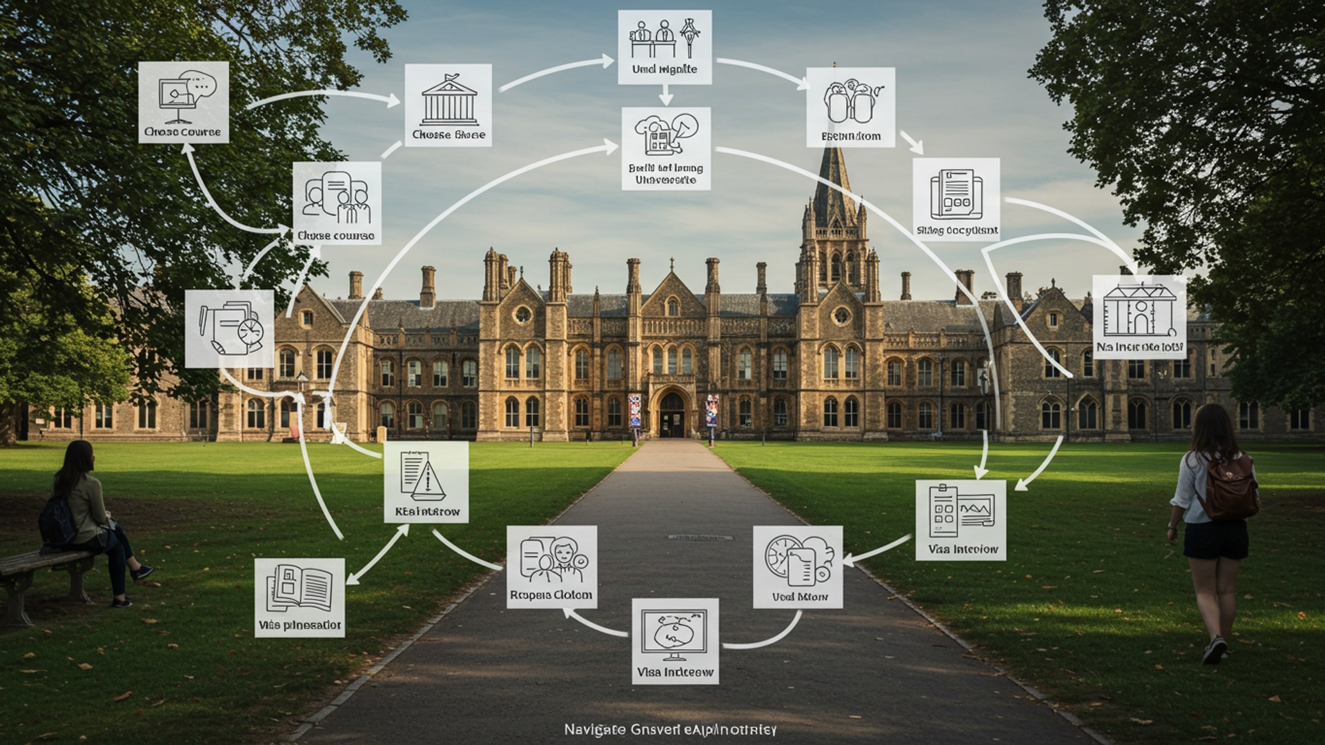 Navigate Your Application Journey: Step-by-Step Guide to Applying for UK Universities illustration