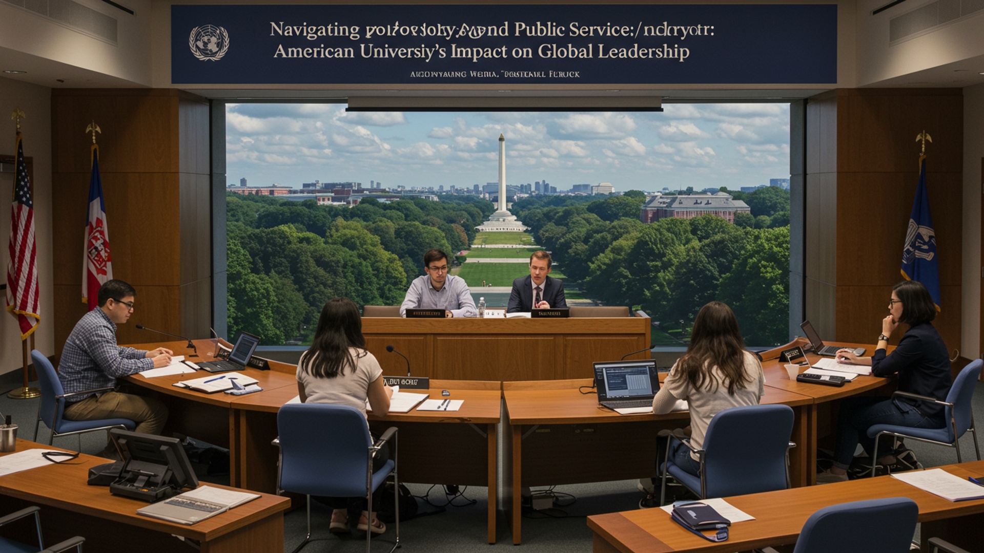 Navigating Policy and Public Service: American University's Impact on Global Leadership illustration