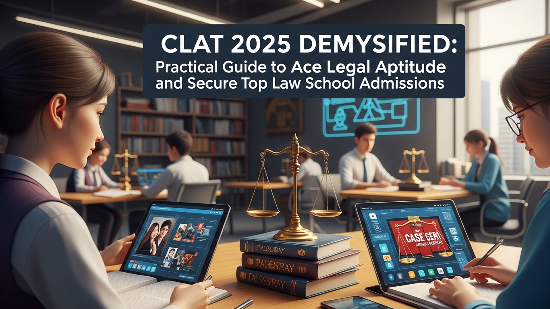 CLAT 2025 Demystified: Practical Guide to Ace Legal Aptitude and Secure Top Law School Admissions illustration
