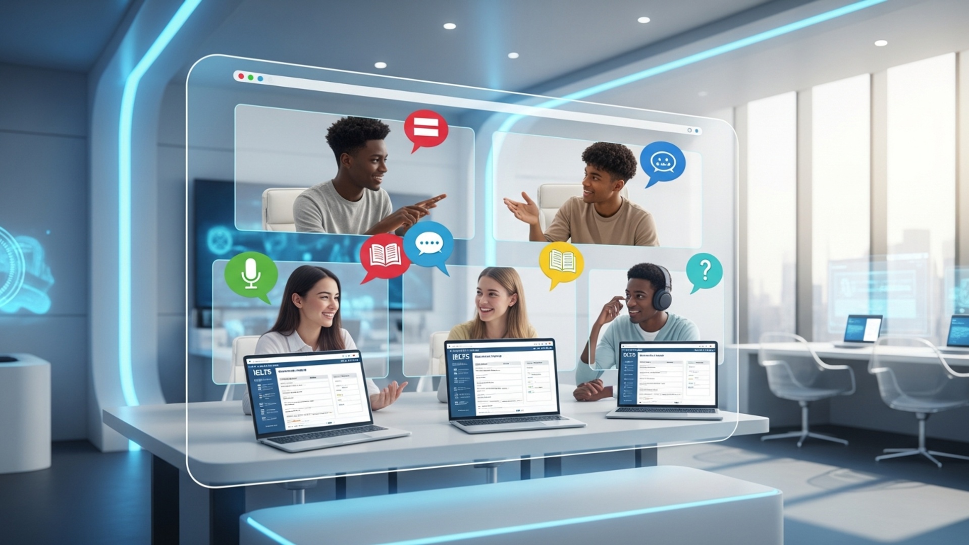 Cracking the IELTS Online Test: Practical Tips for a High Score from Home illustration