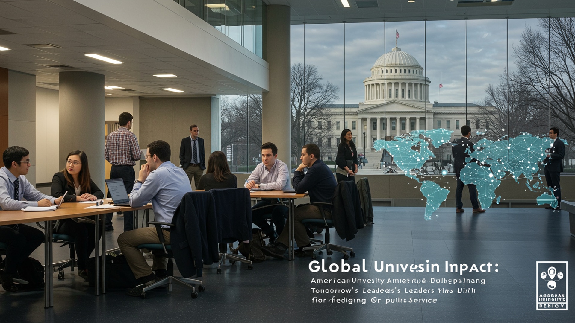 Global Impact: American University Shapes Tomorrow's Leaders for Public Service illustration