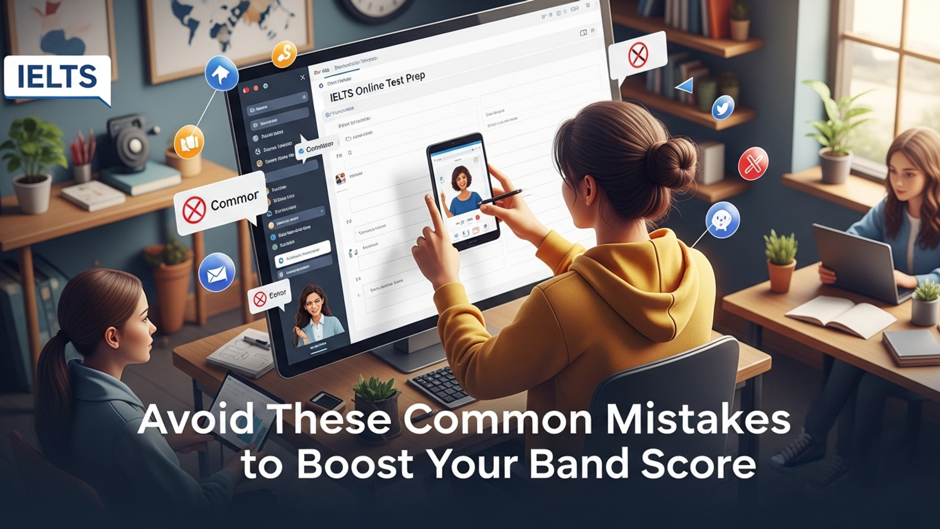 IELTS Online Test Prep: Avoid These Common Mistakes to Boost Your Band Score illustration