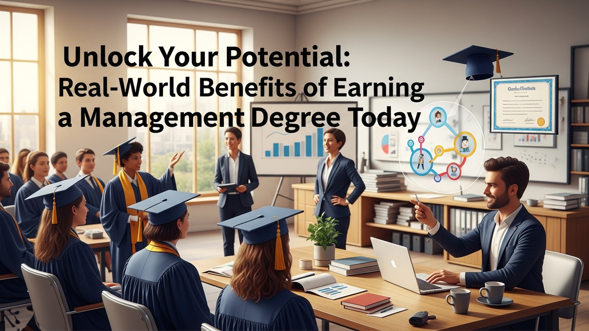 Unlock Your Potential: Real-World Benefits of Earning a Management Degree Today illustration