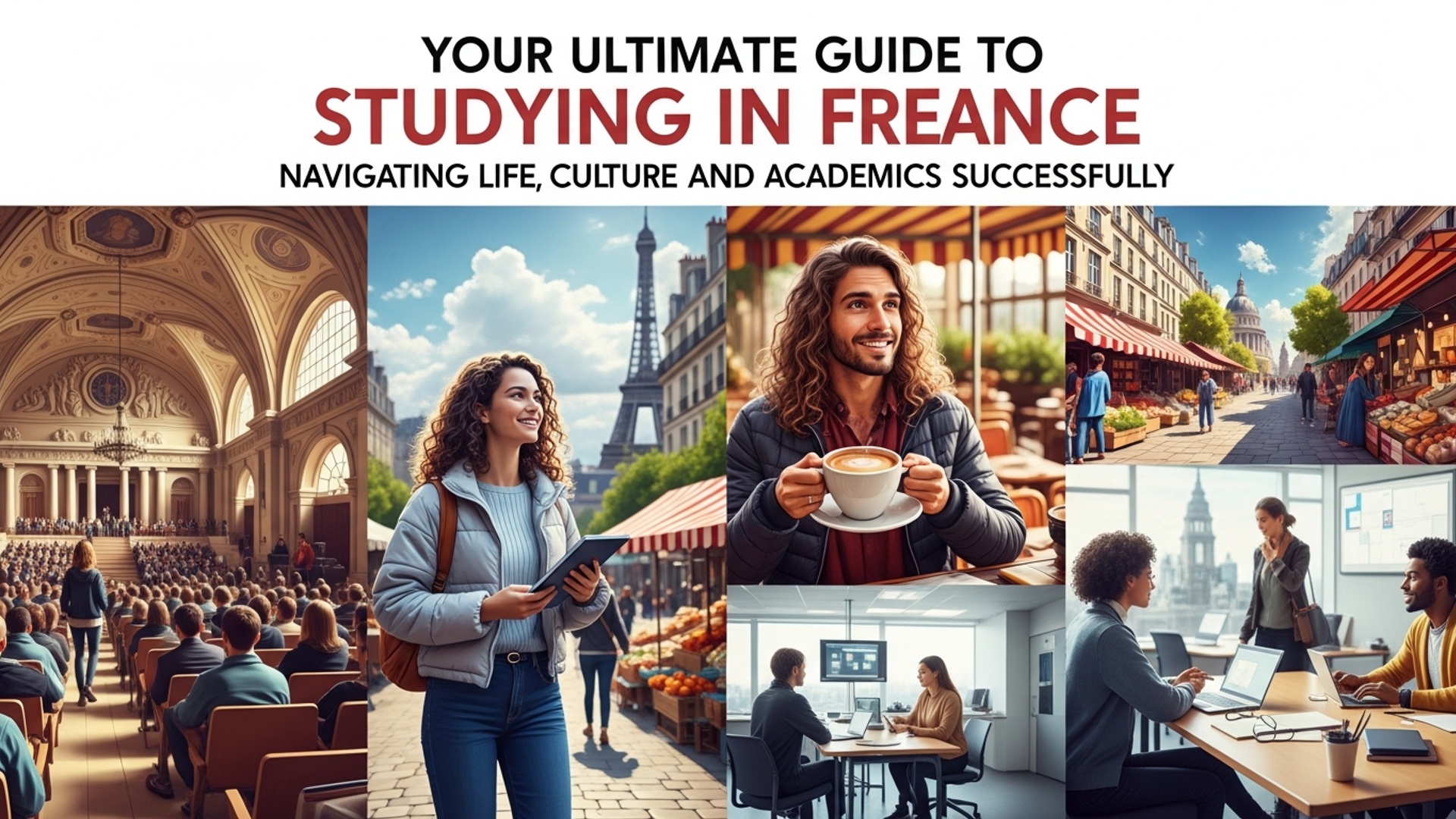 Your Ultimate Guide to Studying in France: Navigating Life, Culture. Academics Successfully illustration