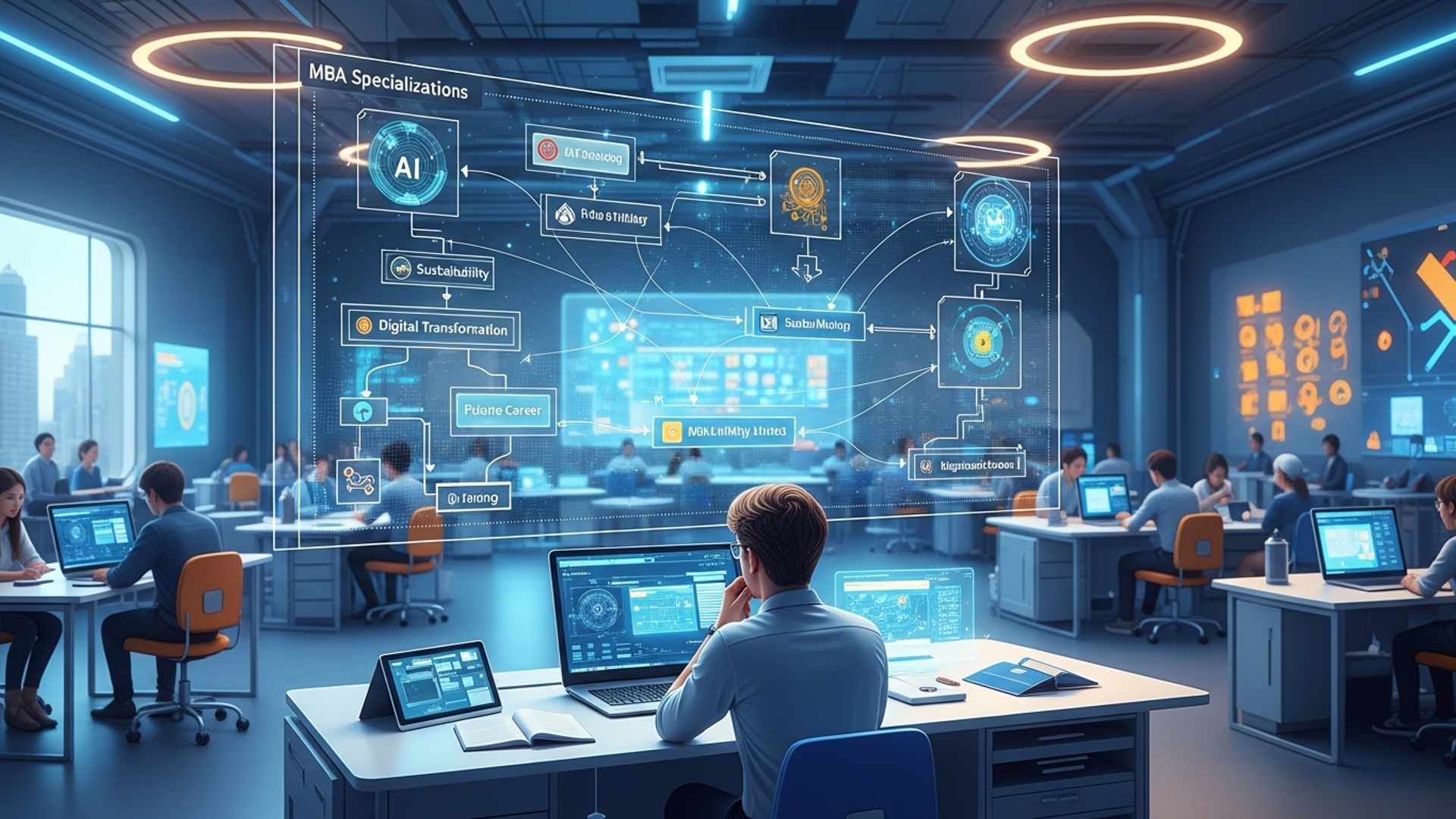 Future-Proof Your Career: Selecting the Best MBA Specialization for 2025 Trends illustration