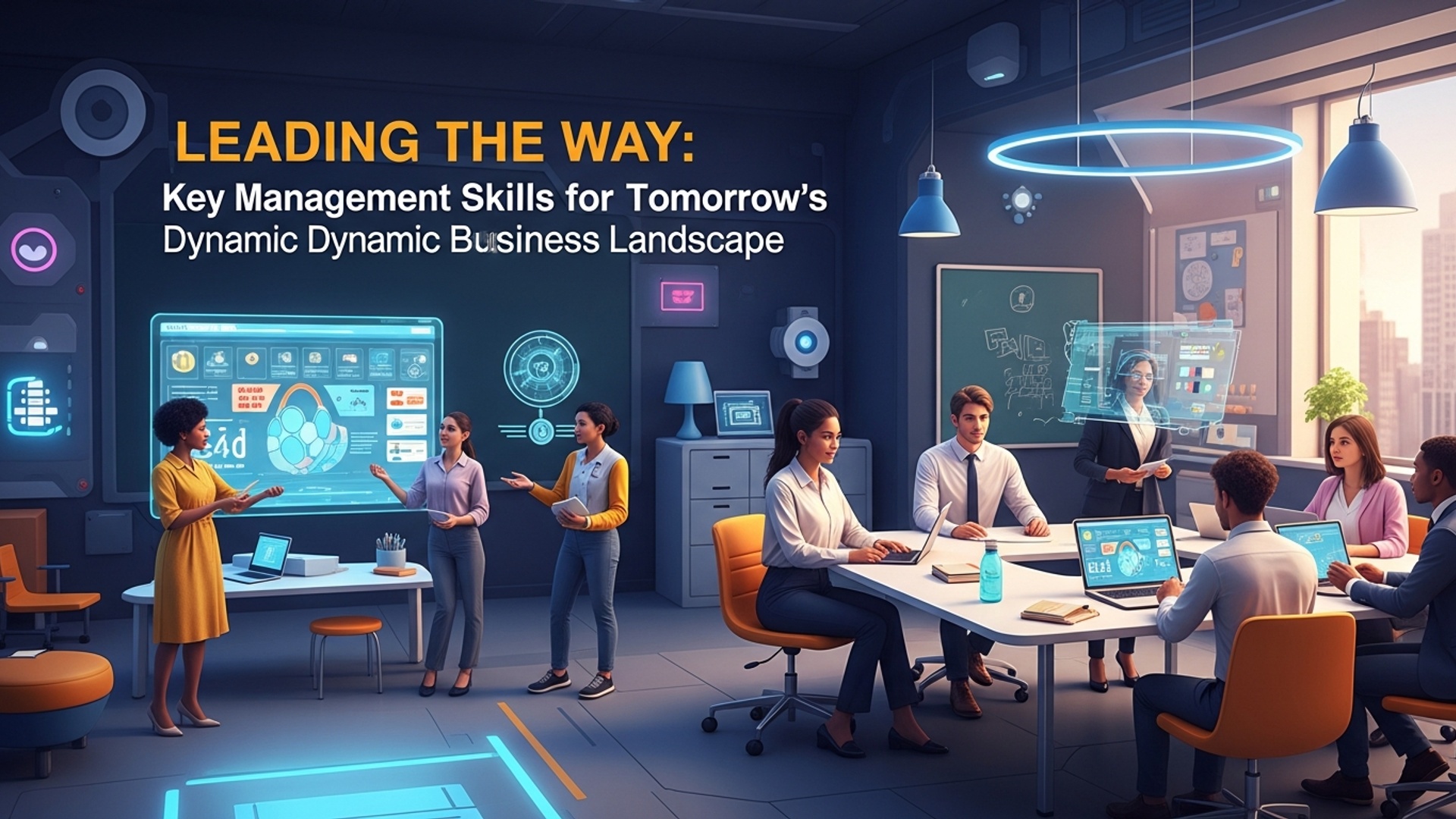 Leading the Way: Key Management Skills for Tomorrow's Dynamic Business Landscape illustration