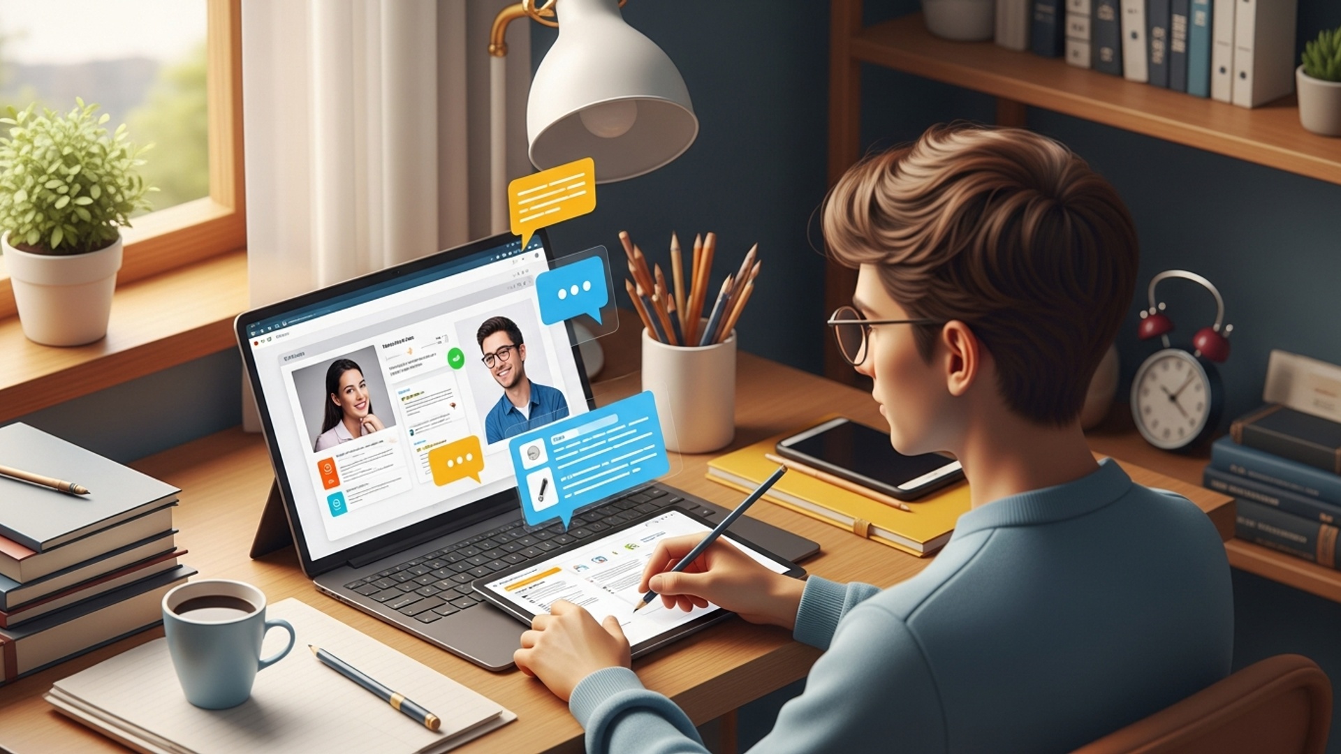 Mastering IELTS Online: Practical Tips for Boosting Your Band Score from Home illustration