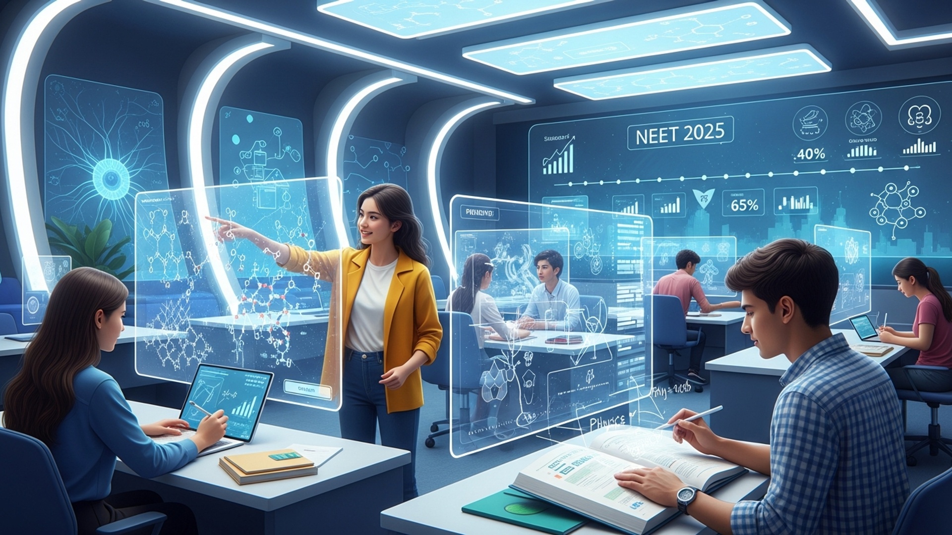 NEET 2025 Success: Proven Strategies for Excelling in Physics, Chemistry, Biology illustration